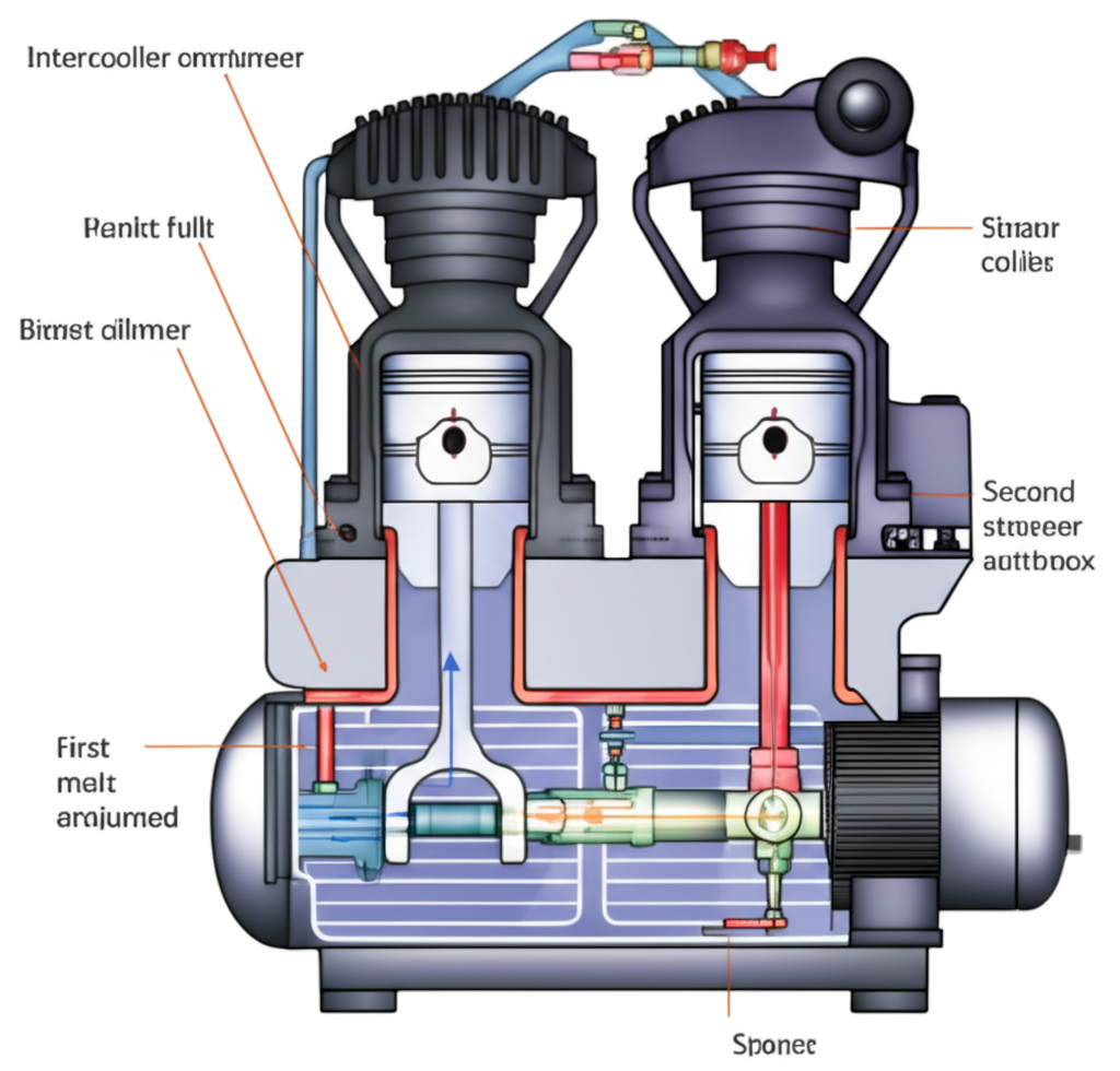 Two Stage Piston Compressor